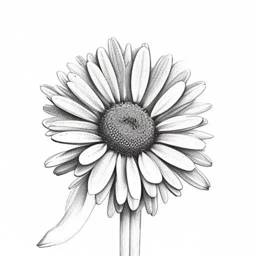 daisy with sweet peaflowers  tattoo design idea