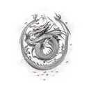 dragon snapping turtle tattoo design idea