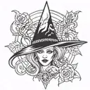 dessin witchy tattoo tattoo design idea