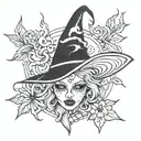 dessin witchy tattoo tattoo design idea