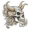 mythosaur skull tattoo design idea
