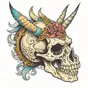mythosaur skull tattoo design idea
