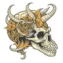 mythosaur skull tattoo design idea
