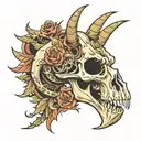 mythosaur skull tattoo design idea