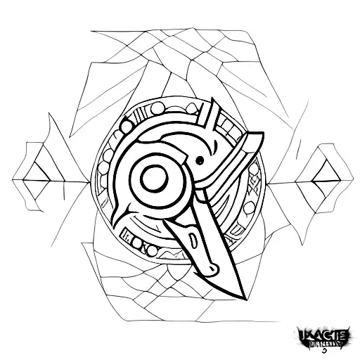 League of Legends Ekko Weapon tattoo design idea
