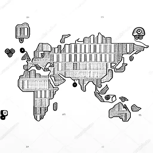 World map composed of video game controllers tattoo design idea