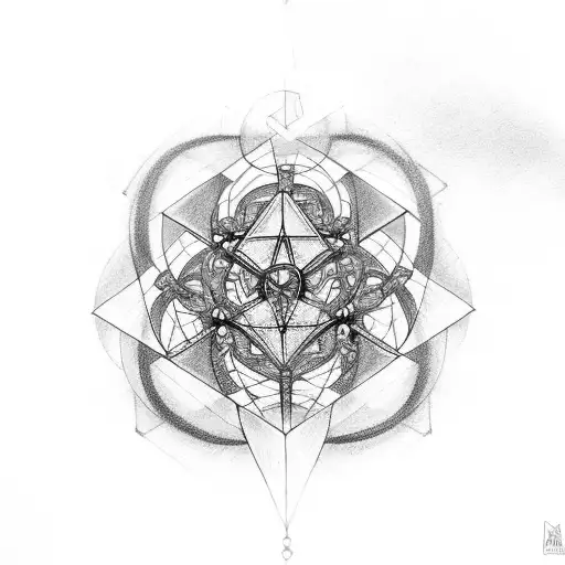 metatron's cube tattoo design idea