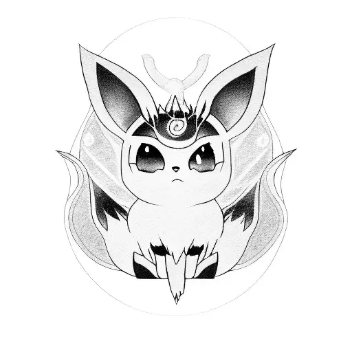 eevee y umbreon tattoo design idea
