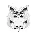 eevee y umbreon tattoo design idea