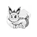 eevee y umbreon tattoo design idea