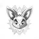 eevee y umbreon tattoo design idea
