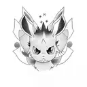 eevee y umbreon tattoo design idea