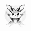 eevee y umbreon tattoo design idea