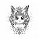 eevee y umbreon tattoo design idea