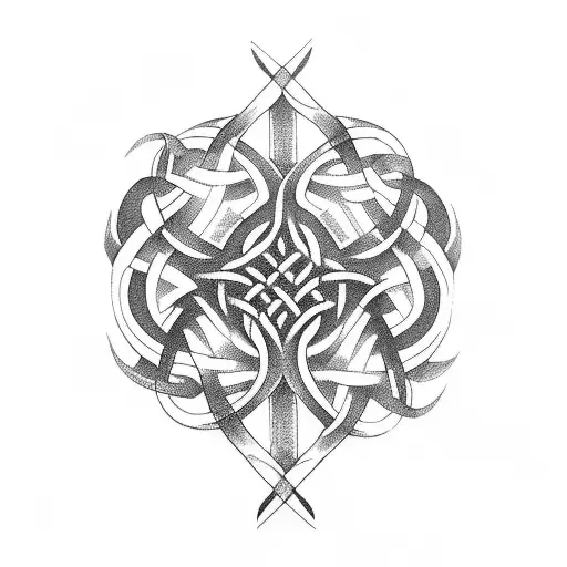 Celtic arm around tattoo design idea