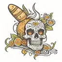 jacuzzi bread tattoo design idea