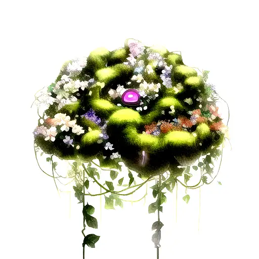 A video game controller entangled with vines and flowers, symbolizing the blend of nature and gaming tattoo design idea