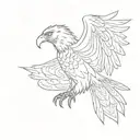 eagle with the scripture writing Philippians 4:13 tattoo design idea