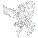 eagle with the scripture writing Philippians 4:13 tattoo design idea