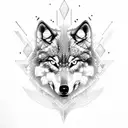 Wolf sword tattoo design idea