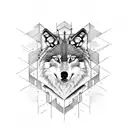Wolf sword tattoo design idea