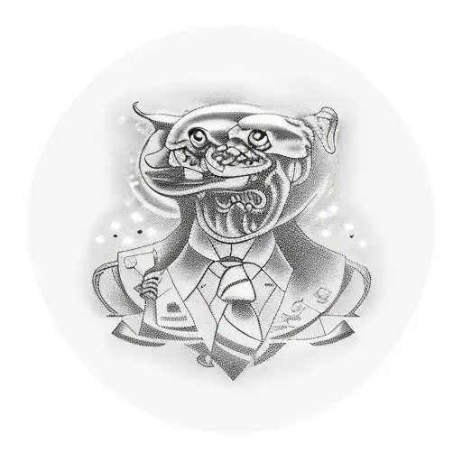 Business-themed tattoo with a historical element tattoo design idea