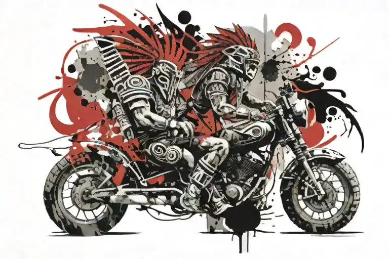 Mayan warrior tattoo design idea