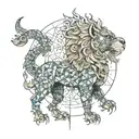 Persian map combine Griffin tattoo design idea