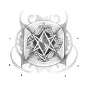 Dagger with wiccan symbols tattoo design idea