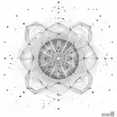 a constellation created from 16 starts in circular shape tattoo design idea