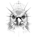 crow with hubble telescope tattoo design idea