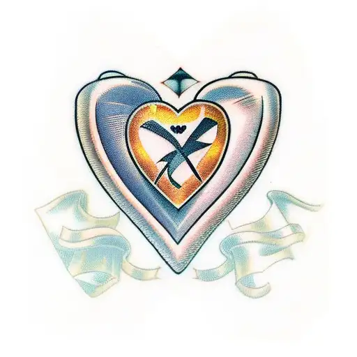 A heart made out of rugby posts with the number 12 on top tattoo design idea