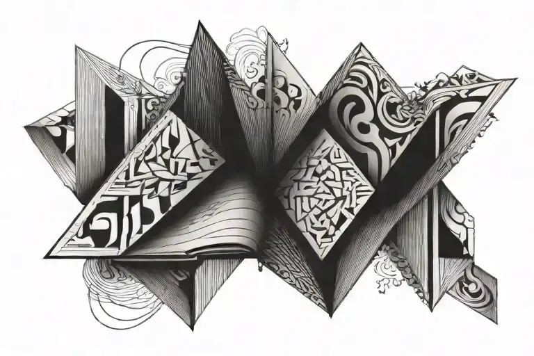 No risk no story with book tattoo design idea