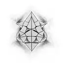 color tattoo design of a solved rubiks cube surrounded by vines tattoo design idea