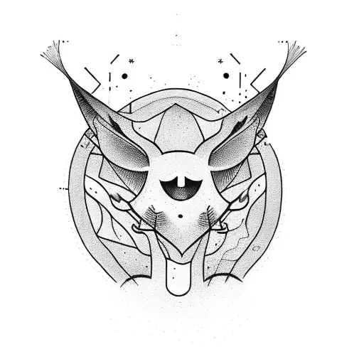 me and my friends dancing in cave art style tattoo design idea