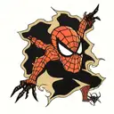 skull spiderman logo tattoo design idea