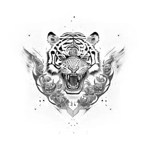 Scary Skeleton Rose Temporary Tattoos For Women Men Adult Wolf Lion Tiger  Tattoo Sticker 3D Fake Warrior Skull Black Tatoos Back – TattooLust®  Official Store | Temporary Tattoos