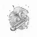 trombone's  tattoo design idea