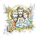 holy family tattoo design idea