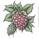 raspberry with spikes stiking out tattoo design idea