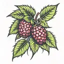 raspberry with spikes stiking out tattoo design idea