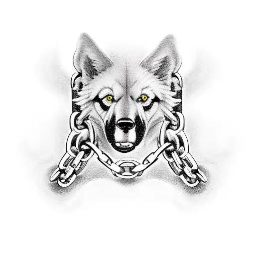 cerberus in chains  tattoo design idea