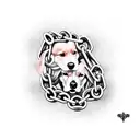 cerberus in chains  tattoo design idea