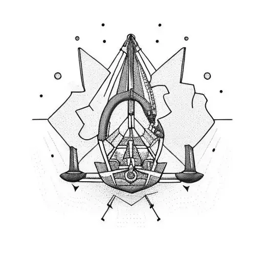 boat propeller with imagery representing the fact that life throws things at you and you have to take each day as it com tattoo design idea