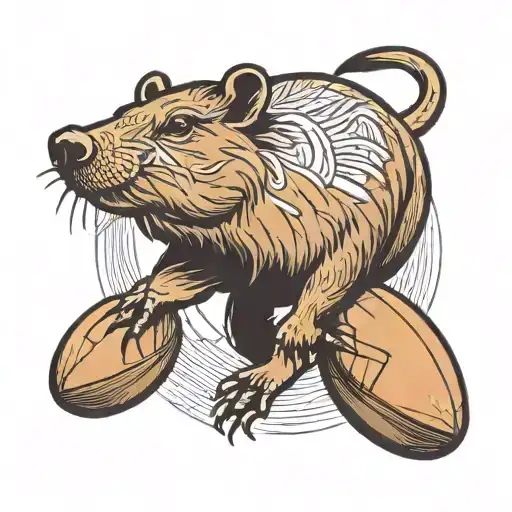 capybara football ultra tattoo design idea