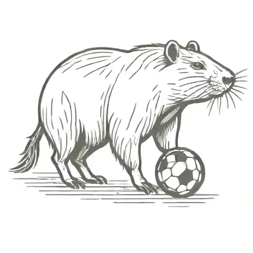 capybara football ultra tattoo design idea