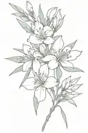 Nerium oleander tattoo design idea