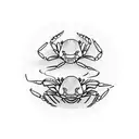 Two crabs in a circle tattoo design idea