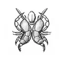 Two crabs in a circle tattoo design idea