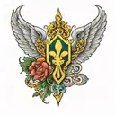 Ukraine symbols tattoo design idea